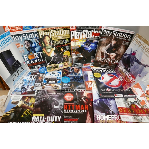 2357 - A box of PlayStation gaming magazines, strategy books and CDs **PLEASE NOTE THIS LOT IS NOT ELIGIBLE... 