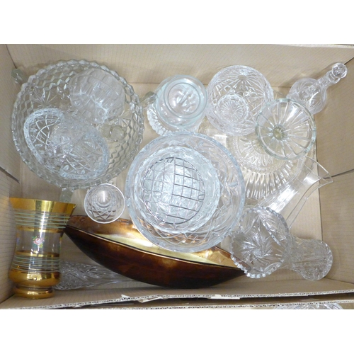 2367 - Two boxes of mixed crystal and glass **PLEASE NOTE THIS LOT IS NOT ELIGIBLE FOR IN-HOUSE POSTING AND... 