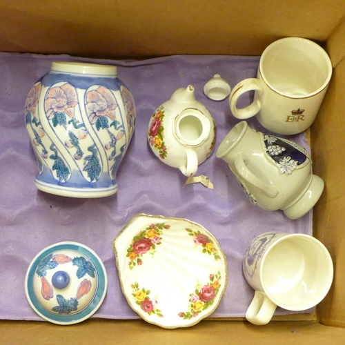 2370 - A collection of figures including Coalport and a large collection of china, four boxes **PLEASE NOTE... 