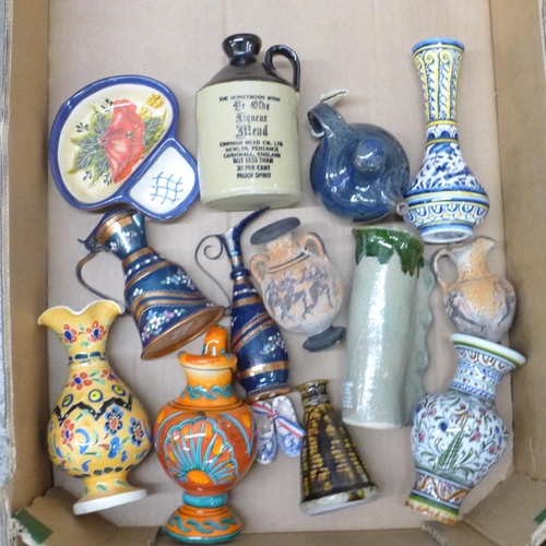 2377 - A collection of mixed china including Delft, studio pottery and European **PLEASE NOTE THIS LOT IS N... 