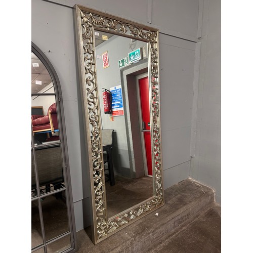 3084 - A 190cm Laura Ashley Rocco style mirror