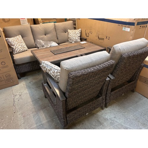 3185 - An Agio Brentwood 4 piece Fire  Deep Seating Set, Original RRP £1999.99 + Vat (4216A-1) *This lot is... 