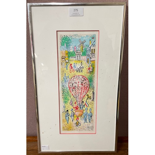 275 - Charles Cobelle (French 1902-1994), Vins, signed limited edition lithograph, no. 121/500, framed