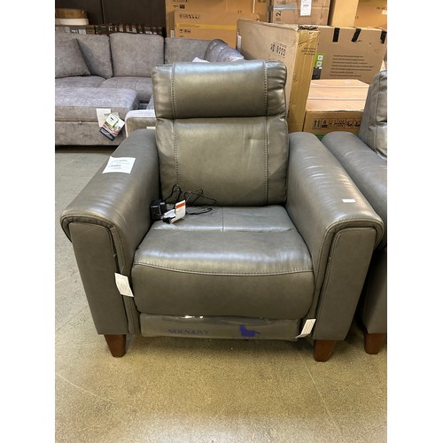 3188 - A dark grey Aiden & Ivy Spencer Leather Armchair, Original RRP £541.66 + Vat (4216A-25) *This lot is... 