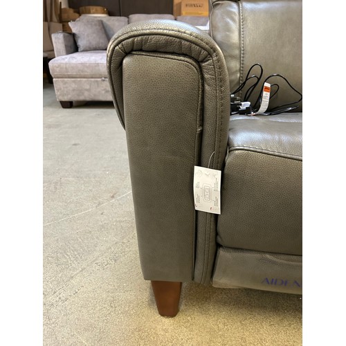 3188 - A dark grey Aiden & Ivy Spencer Leather Armchair, Original RRP £541.66 + Vat (4216A-25) *This lot is... 