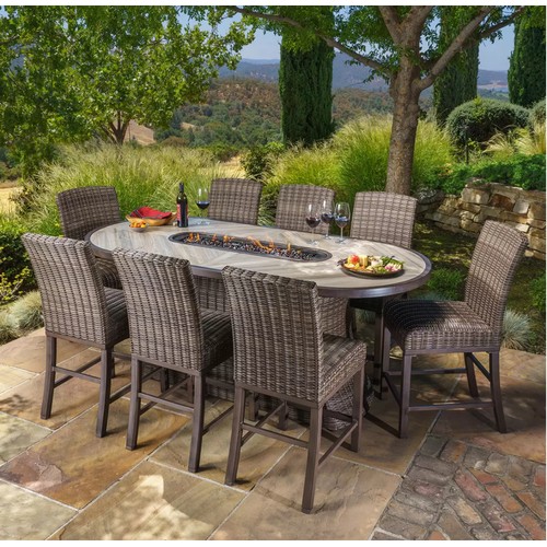 3174 - A Sunvilla Orvell 9 piece High Dining Fire Set, Original RRP £1416.66 + Vat (4216A-27)(Boxed) *This ... 