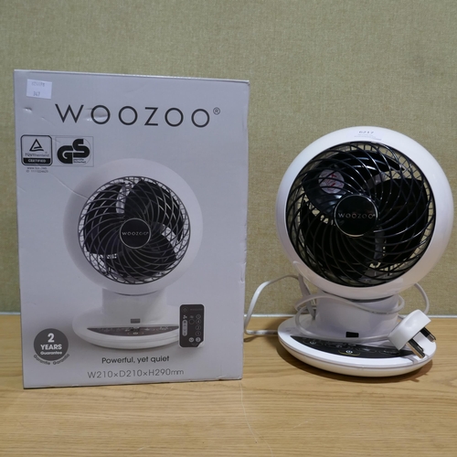 6122 - Iris Woozoo white desk Fan, no remote (339-347) *This lot is subject to Vat