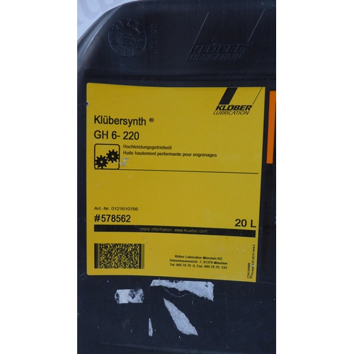 5266 - A 20L bottle of Klübersynth GH-6-220 synthetic lubrication machine oil - RRP £2000