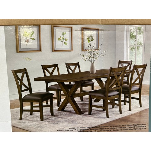 3214 - A Blakely 7 piece Dining Set Extendable Whalen, Original RRP £666.66 + Vat (4216-8) *This lot is sub... 