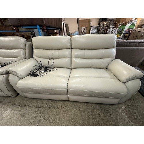 3190 - A Fletcher 3 seater Light Grey Power Recliner, Original RRP £1124.99 + Vat (4216A-12) *This lot is s... 