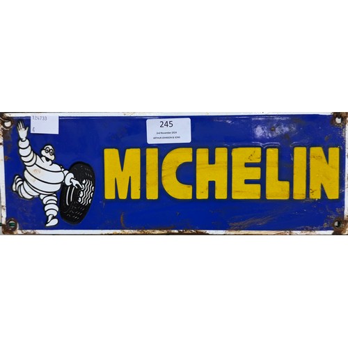 245 - A Michelin enamelled metal advertising sign