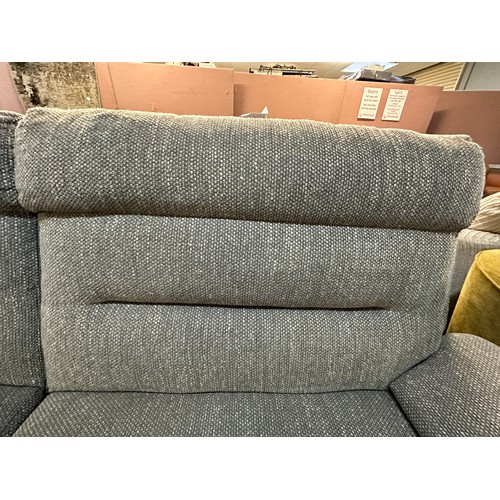 3199 - A grey textured weave upholstered electric reclining three seater sofa