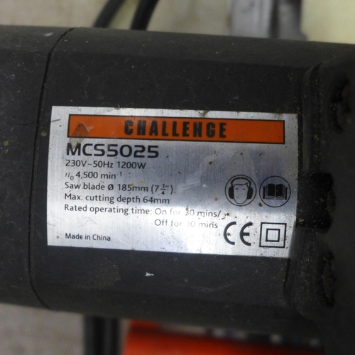 5001 - A Lynx CS-1050-A power saw and a Challenge MCS5025 power saw ** Lynx power saw failed PAT test due t... 