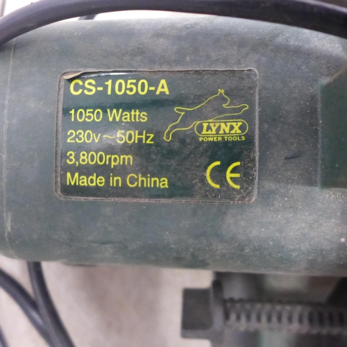 5001 - A Lynx CS-1050-A power saw and a Challenge MCS5025 power saw