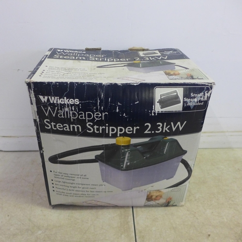 5007 - A Trend T5 plunge router in steel case with a Wickes 2.3kw steam wallpaper stripper