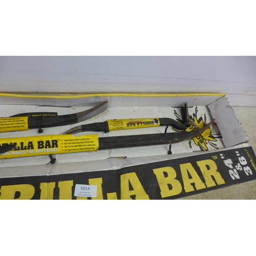 5014 - A Rubi TS-60 industrial tile cutter and a Gorilla Bar box set - 24” 36” and Gorilla Bar Junior