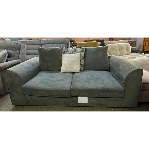 3204 - A charcoal upholstered scatter back 2.5 seater sofa