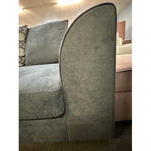 3204 - A charcoal upholstered scatter back 2.5 seater sofa