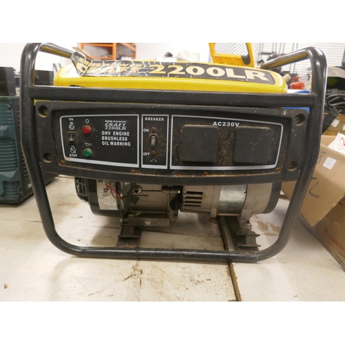 5035 - A Power Craft 2200LR AC 230V OHV petrol engine generator