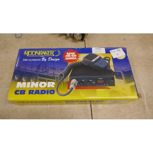 5058 - A Sapphire X2000 CB 27/81 CB radio - with antenna (serial no. RTM 14703884) and a Moonraker Minor CB... 