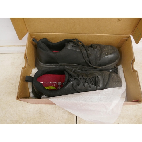 5064 - Two pairs of boxed size UK 11 mens steel toe Skechers work boots