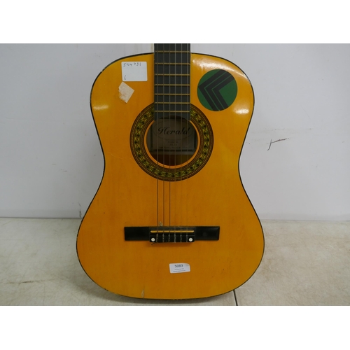 5083 - 2 acoustic guitars including a Herald HL34 and a Burswood JC-36F