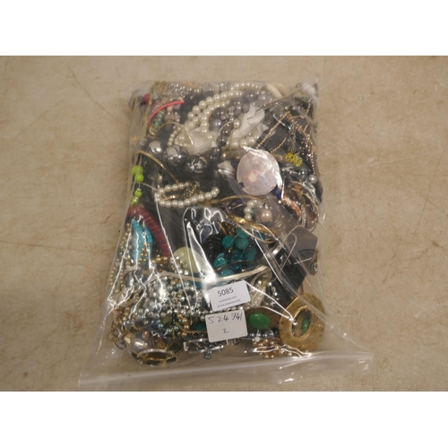 5085 - 2 bags of costume jewellery