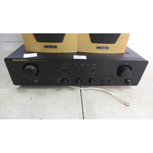 5095 - A Marantz PM4400 integrated stereo amplifier with a pair of Mission M71I speakers and audio recordin... 