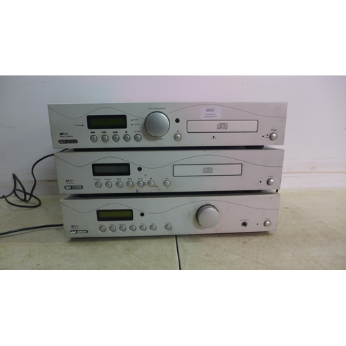 5097 - A quantity of stereo equipment including an Acoustic Solutions SP151 audio jukebox, an SP121 CD play... 