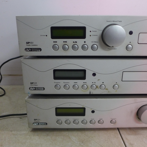 5097 - A quantity of stereo equipment including an Acoustic Solutions SP151 audio jukebox, an SP121 CD play... 