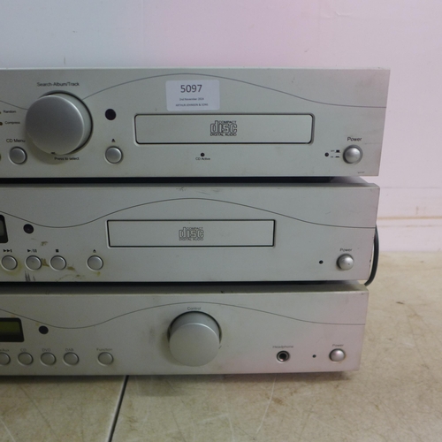 5097 - A quantity of stereo equipment including an Acoustic Solutions SP151 audio jukebox, an SP121 CD play... 