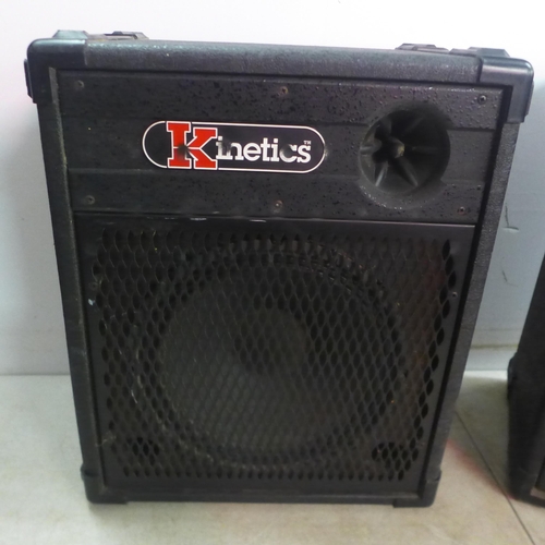 5102 - A pair of Kinetics 100w PA speakers