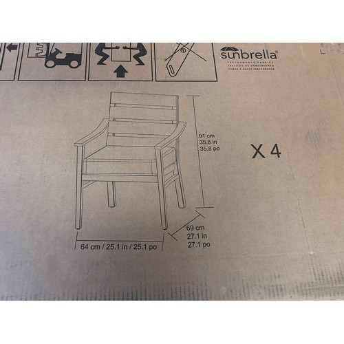 3233 - A Brookwood 9 piece Dining Cushioned Set, Original RRP £1916.66 + Vat (4213-12)(Boxed) *This lot is ... 