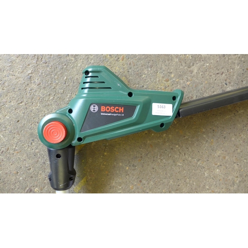 5163 - A Bosch Universal Hedgepole 18 cordless long reach hedge cutter - no battery