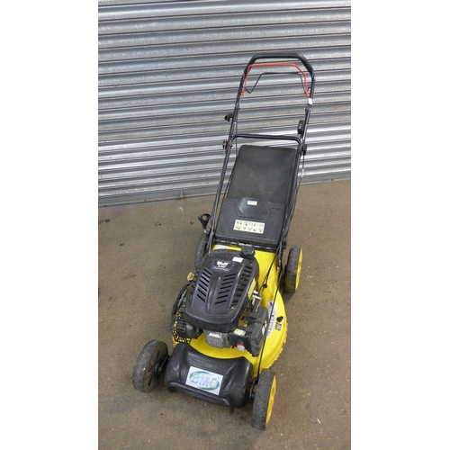 5193 - A wolf 5.5hp 4 stroke OHV petrol driven lawnmower with collection box