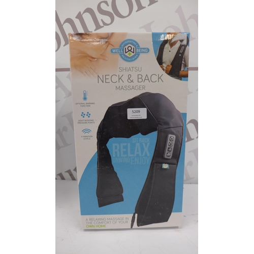 5209 - Two boxed well being Shiatsu neck and back massagers