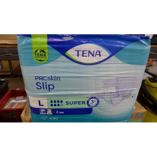 5220 - 3 boxes of Tena proskin slip sanatory packs