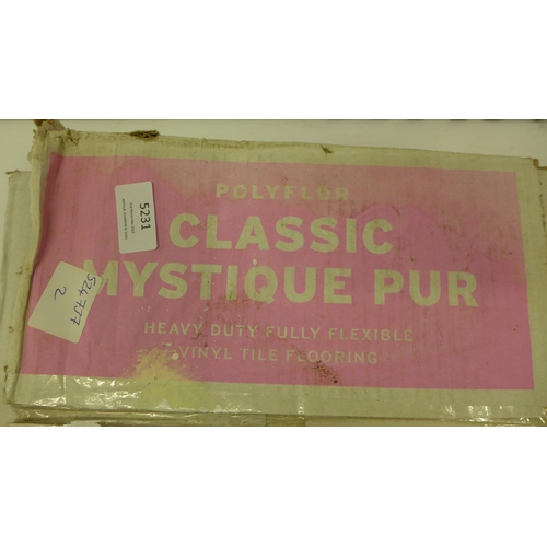 5231 - A box of Polyflor Classic Mystique 50 x 300 x 300mm vinyl floor tiles