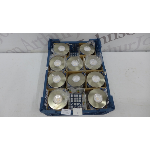 5246 - 10 brushed chrome downlights I.P.65 for outside or inside, unused