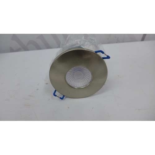 5246 - 10 brushed chrome downlights I.P.65 for outside or inside, unused