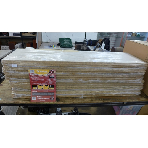 5272 - Six packs of 3 x 320mm wide x 1220mm long x 18mm thick loft storage panels (1.17m² per pack)