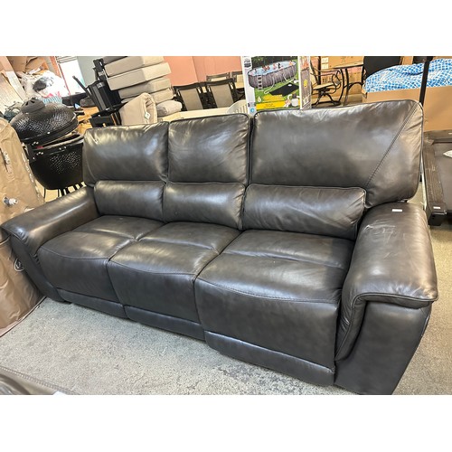 3236 - A Kuka Maxwell Brown 3 Seater Power Recliner sofa with Headrests Sofa, Original RRP £1333.33 + VAT (... 