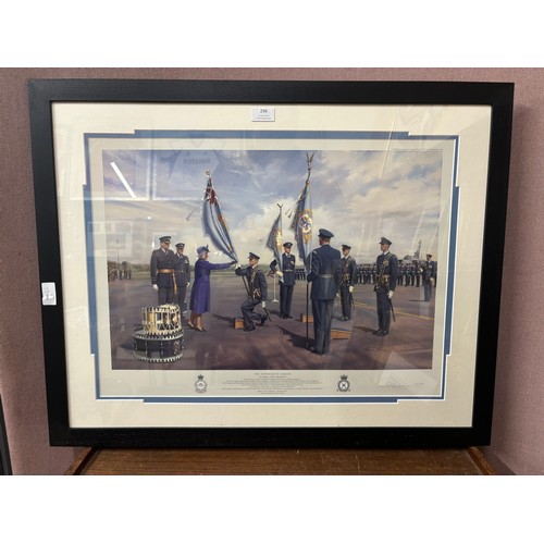 296 - A Limited Edition Stuart Brown signed print, The Sovereigns Colour, 55.300, framed