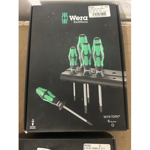 5046 - 2 Wera Kraftform 6 piece Torx driver sets and an assortment of Spiralux screwdrivers