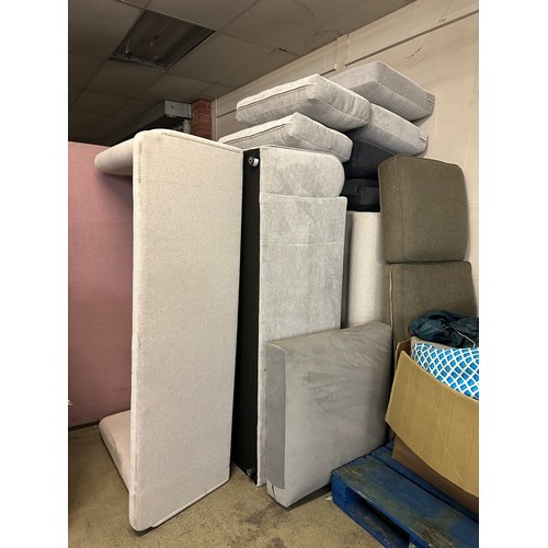 3244 - A lot of miscellaneous sofa cushions and upholstered sofa frames