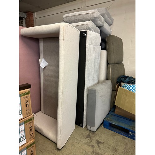 3244 - A lot of miscellaneous sofa cushions and upholstered sofa frames