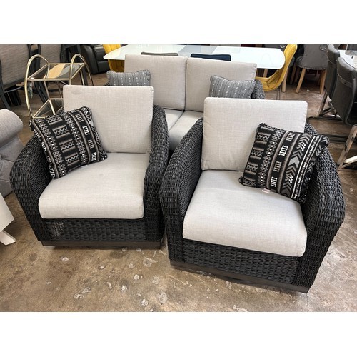 3092 - An Agio Cameron 3 piece Woven Deep Seating Set, Original RRP £1416.66 + Vat (4214-3) *This lot is su... 