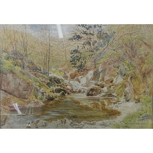 276 - William Smallwood Winder (British 1870-1910) river scene, watercolour, framed