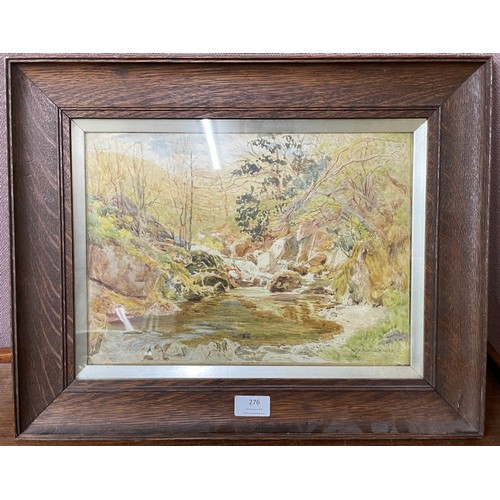 276 - William Smallwood Winder (British 1870-1910) river scene, watercolour, framed