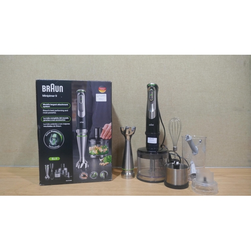 6124 - Braun Minipimer 9 Hand Blender with box and accessories  (335-534) *This lot is subject to Vat